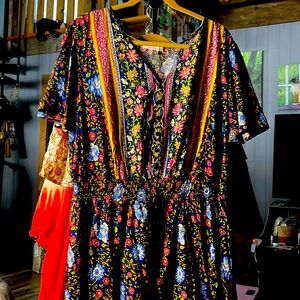 24W pinup fashion boho dress NWT